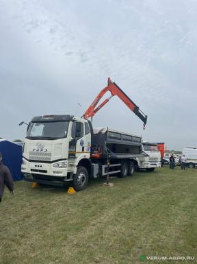 Грузовой автотранспорт - FAW 78N302 самосвал-зерновоз  с КМУ