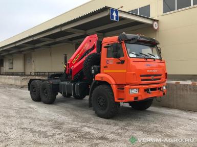 Специальные автомобили - КАМАЗ 43118-48, тягач 6х6, КМУ ПАЛФИНГЕР ИНМАН ИМ 150N,  Макс. вылет 8.02 м, г/п 6,1 т, шины 425/85/R21
