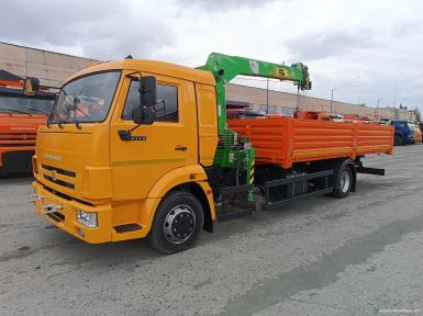 Специальные автомобили - КАМАЗ 4308, бортовой 4х2, с КМУ FG414 (вылет 10 м, г/п 4 тонны), пневмоподвеска