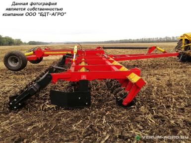 Бороны - БДТ-АГРО БЭЛС 9х2 двухрядная прицепная складная на эластомерах с прикатывающим планчатым катком 