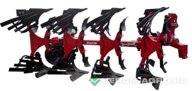 Плуги и глубокорыхлители - ALPLER Оборотный плуг 4-х корп. с перьевыми отвалами и предплужниками, болт.защита Tor 4 навесной плуг