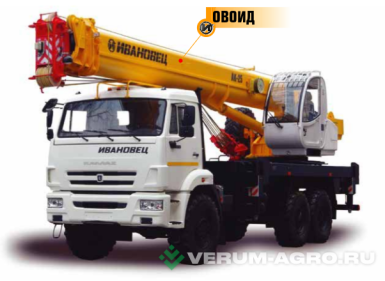 Прочее - ИВАНОВЕЦ КС-45717К-3Р на КАМАЗ 43118 25 тн, 6Х6, КАМАЗ, Овоид, 30,7 м.