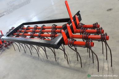 Бороны - ВИЛЛОК ФАРМ Борона тяжелая +средняя  пружинная СоломМастер-18 (+ сменные секции: 8 рядов, зуб 10 мм)