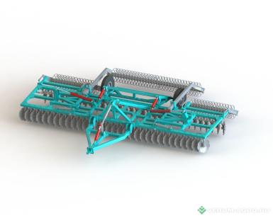 Бороны - ДОРМАШ Борона дисковая прицепная  БДМ-8х2П (складная) 