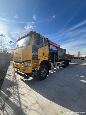 Специальные автомобили - FAW 3250 J6P бортовой с КМУ Kanglim KS 2056
