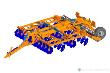 Бороны - БЕЛАГРОМАШ БДМ-4х4/0,9с Борона дисковая прицепная модульная