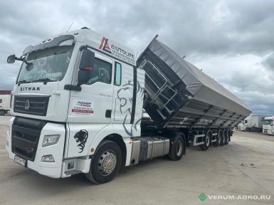 Полуприцепы - BONUM 914295-01 Самосвальный стальной 58м3, оси 3+1, задние распаш