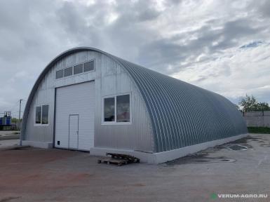 Быстровозводимые конструкции - АНГАРСТРОЙПРОЕКТ72 Бескаркасный металлический ангар Быстровозводимый бескаркасный ангар