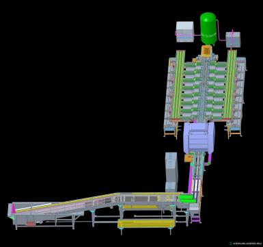 Оборудование для переработки овощей и фруктов - REEMOON Линия сортировки черешни, 2 дорожки 