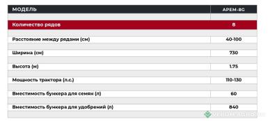 Сеялки - ALTINEZ ALTINЕZ APEM8G Пропашная пневматическая сеялка с внесением удобрений