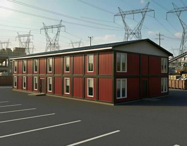 Быстровозводимые конструкции - КОНВЕЙТ Модульное офисное здание КОНВЕЙТ 2H-SE(В)-6 (843 м2) 2-х этажное