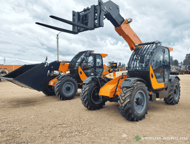 Телескопические погрузчики - AGRIMASTER Телескопический погрузчик PRO I (one) 3500кг, 6,8м с палетными вилами и зерновым ковшом 2м3