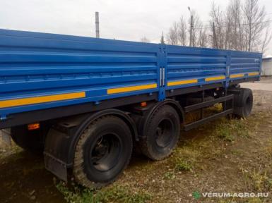 Прицепы для автомобилей - ТЗА 589301-0810130-04, бортовой прицеп 3-х осный оси PLANT, г/п 15,5 т, платформа 8068х2476х730 мм