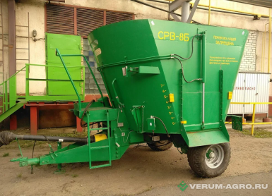 Кормораздатчики-смесители - БОБРУЙСКАГРОМАШ СРВ-8Б 8 м3, смеситель-кормораздатчик вертикальный