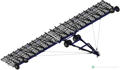 Бороны - ДИБОР Сцепка бороновальная двухследная СБГ-22-2 с боронами БЗТ (тросовая сцепка)