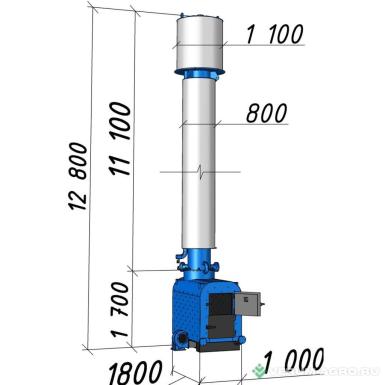 Отопительное оборудование - УРАЛКОТЁЛ КВСрд-0,5 Котёл водогрейный стальной твердотопливный