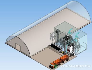 Зерноочистительное оборудование - ПОЛЫМЯ Линия подготовки зерна и семян ЛПЗС-5 УЕШМ.ЛПЗС.Т.07-23.00.00.000-1