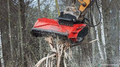 Экскаваторы - SANY SY225CNLC мульчер (с БСМ, ковш планировочный) Гусеничный экскаватор