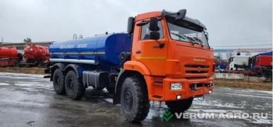 Автоцистерны - КАМАЗ 43118, водовоз АЦПТ-10, питьевая вода, 2 отсека, вездеход 6х6, шины 425/85/R21