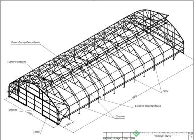 Теплицы - ИП МОСКВИТИН П.С. Теплица ПЛ 10м х 50м 
