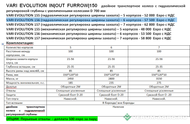 Плуги и глубокорыхлители - ERMO VARI EVOLUTION 156 5+1 корпусов; гидр. регулировка ширины захвата