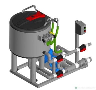 Растворные узлы - АЗОТ ИНДУСТРИЯ Премиксер-растариватель для СЗР АЗОТ Индустрия Нерж. сталь