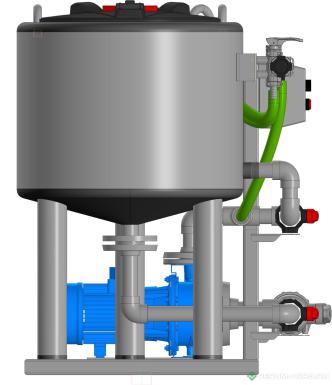 Растворные узлы - АЗОТ ИНДУСТРИЯ Премиксер-растариватель для СЗР АЗОТ Индустрия Нерж. сталь