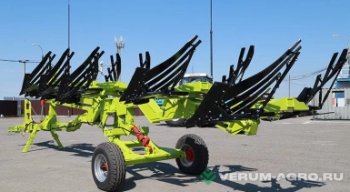 Плуги и глубокорыхлители - ВОЛГААГРОМАШ Оборотный плуг модульный «Сириус» ПОМ-6+1+1 по полю, 8 корпусов, полосовой отвал и предплужник