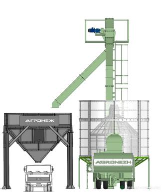 Дополнительное оборудование - AGRONEZH Бункер накопитель для зерна проездной V34 м3 