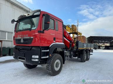 Грузовой автотранспорт - SITRAK Бортовой грузовик  6x6 с КМУ Sunhunk K-238-4  