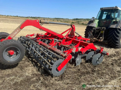 Бороны - UNIA ARES XL 6 H, трубчатый каток 600 мм  дисковый агрегат полунавесной