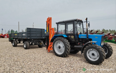 Дополнительное оборудование - АГРОПРОМСЕЛЬМАШ Кран манипулятор МТ-2Т на заднюю навеску трактора