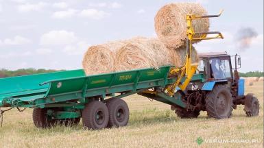 Прицепы для с/х техники - БОБРУЙСКАГРОМАШ ТП-10-01 транспортировщик рулонов самозагружающийся