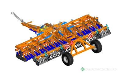 Бороны - БЕЛАГРОМАШ Борона дисковая складная  БДС-8х2П со сдвоенным катком