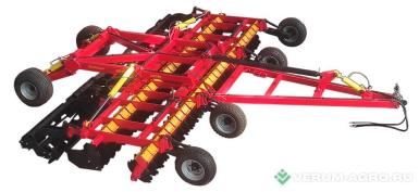 Бороны - БДТ-АГРО Борона дисковая БЭМС 4х2 двухрядная прицепная на эластомерах с прикатывающим планчатым катком КОРТЕС® 
