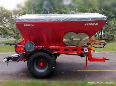 Разбрасыватели удобрений - UNIA RCW 60 c гидравлически складываемым тентом