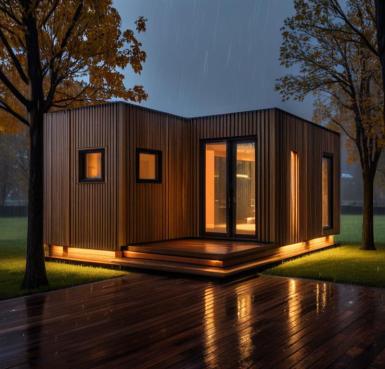 Быстровозводимые конструкции - КОНВЕЙТ Модульный глэмпинг КОНВЕЙТ G-SE(В)-1 (41 м2), тип 2