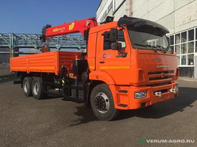 Специальные автомобили - КАМАЗ 65115, бортовой 6х4, с КМУ ИНМАН ИT150 вылет 19 м, г/п 7 т, платформа 6112х2470х730 мм