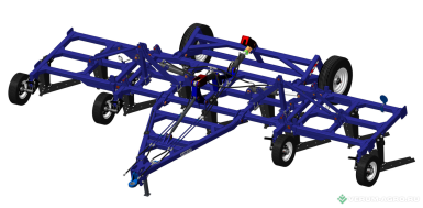 Плуги и глубокорыхлители - ДИБОР Культиватор плоскорез широкозахватный  КПШ-9 (с фонарями) полуприцепной