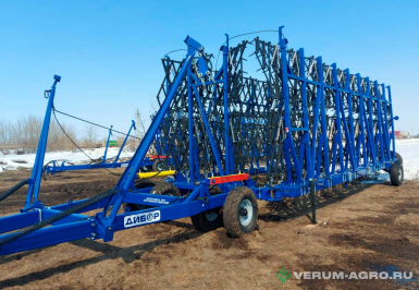 Бороны - ДИБОР Сцепка бороновальная гидрофицированная двухследная СБГ-10-2 с боронами БЗТ (тросовая сцепка)