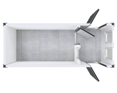 Быстровозводимые конструкции - КОНВЕЙТ Проект КПП 1L-SE(B)-MD-6 (15\12,4 м2)