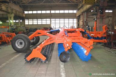 Бороны - БЕЛАГРОМАШ Борона дисковая складная  БДС-6х2П со сдвоенным катком, без переднего катка