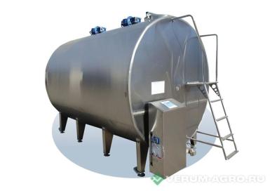 Холодильное и теплообменное оборудование - МОЛОЧНЫЕ ТЕХНОЛОГИИ Установка для охлаждения молока ColdVessel(M)10000 Безрамного типа с системой промывки автомат