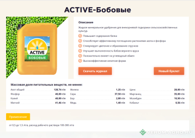 Микроудобрения - ACTIVE-Бобовые