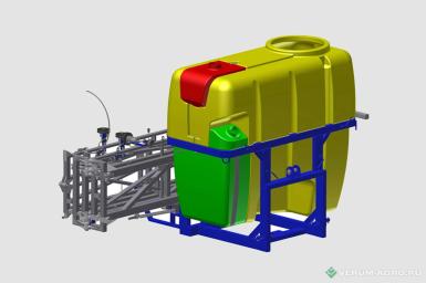 Опрыскиватели прицепные - ЗАРЯ Опрыскиватель штанговый навесной Заря-ОН-1000-18-06 роторный 