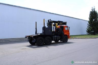 Специальные автомобили - КАМАЗ 43118, тягач лесовоз, вездеход 6х6, с ГМУ Велмаш ВМ10-74 (VM10L74) (ВВ), площадка с одним коником
