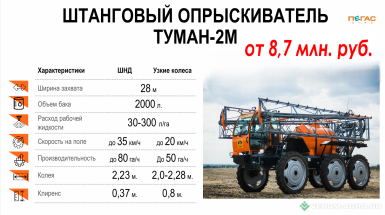 Опрыскиватели самоходные - ТУМАН Туман-2М Самоходный опрыскиватель-разбрасыватель «Туман-2М»