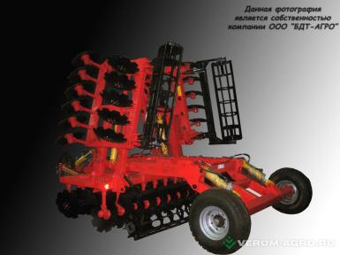Бороны - БДТ-АГРО  Борона дисковая БДС 9,3х2 двухрядная прицепная-складная с прикатывающим планчатым катком 