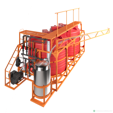 Прочее - POLYTEAM Мобильный растворный узел (МРУ) 12000л  PT-RU6000-2-76