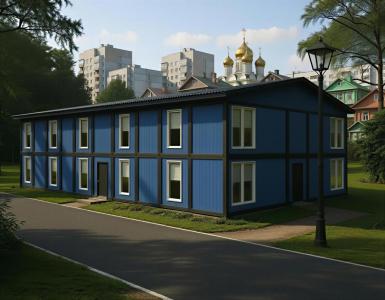 Быстровозводимые конструкции - КОНВЕЙТ Модульное офисное здание КОНВЕЙТ 2H-SE(В)-5 (703 м2) 2-х этажное